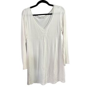 La Perla Studio Nightgown Off White Long Sleeve Lace Trim Sz 2
